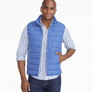 UNTUCKIT MENS THIERRY PUFFER VEST BLUE SIZE XL WINTER WARM ZIP UP CASUAL